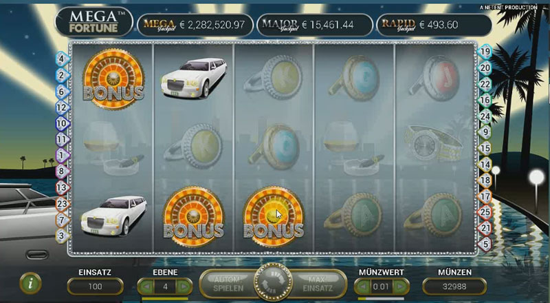 Jackpot do Casino Online Mega Fortuna